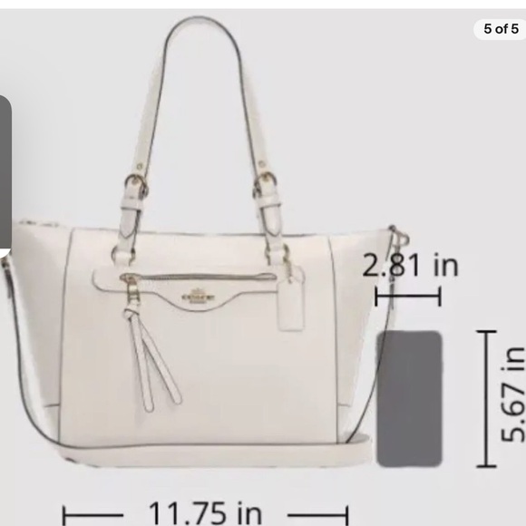 Coach Kleo Carryall
Handbag Laptop Gold/Chalk Leather - Picture 5 of 14